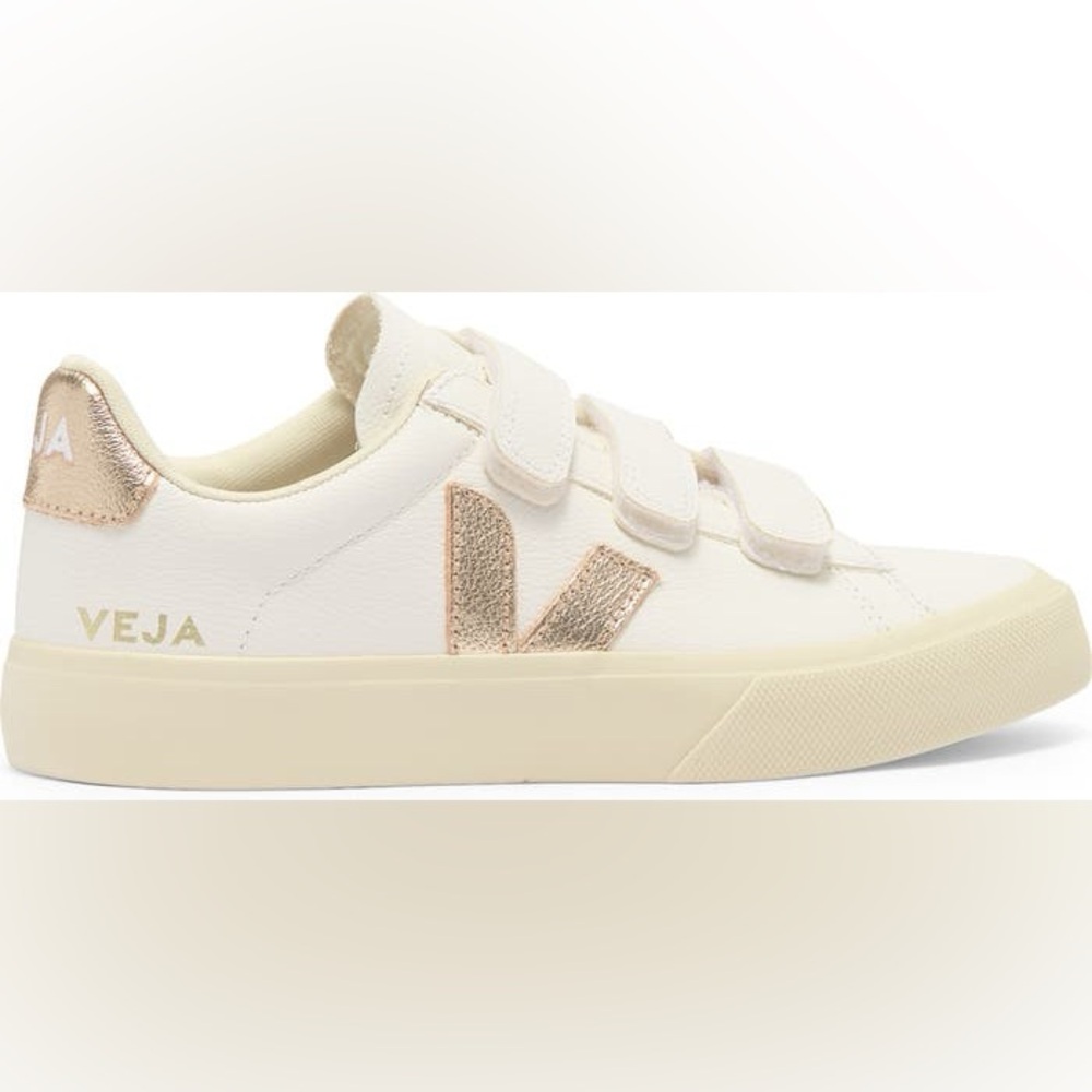 Veja Recife Leather White Platine Sneaker Size 9US/40EUR - Picture 4 of 14